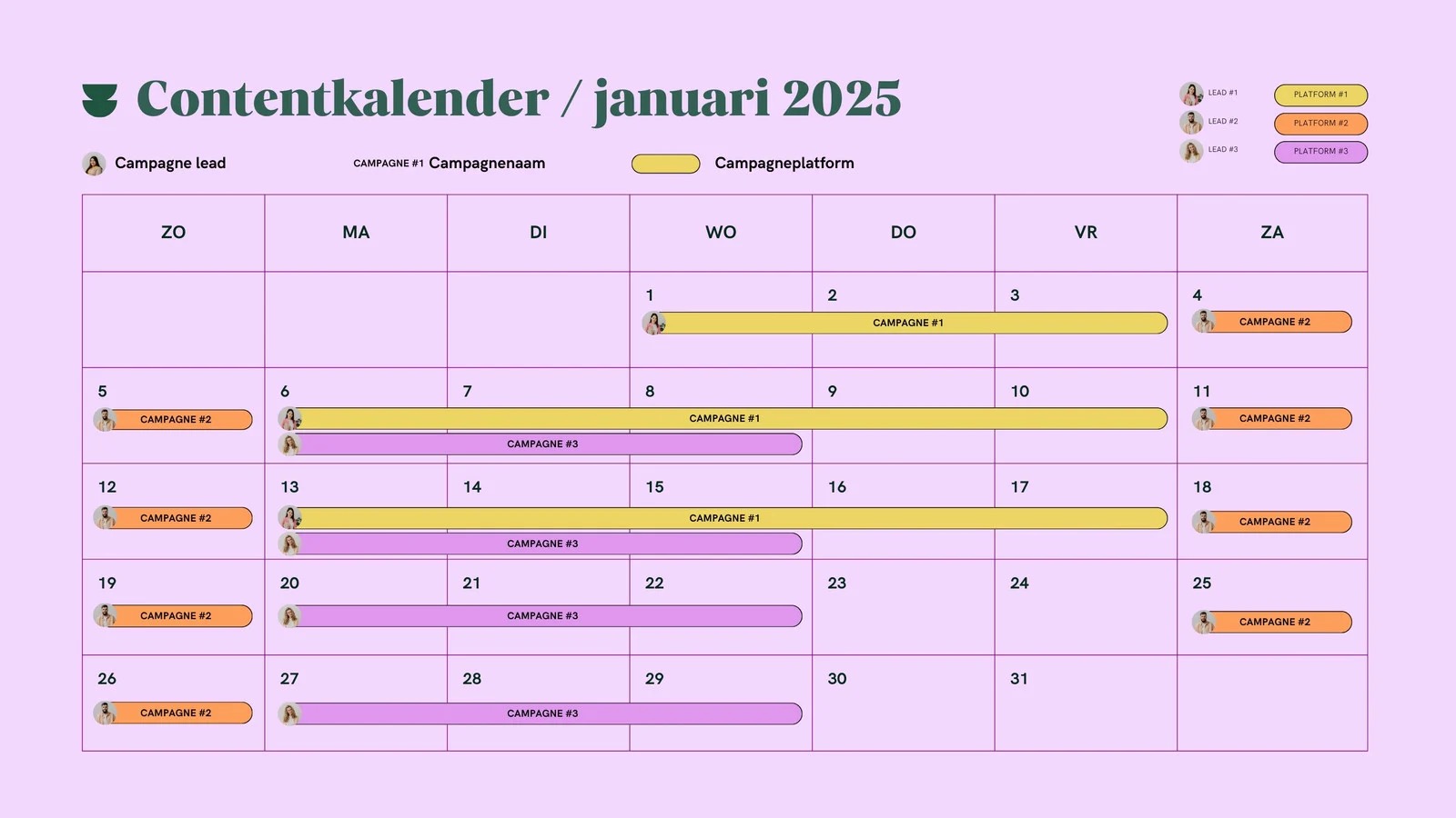 Content kalender voor contentstrategie en planning